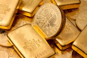 Geldanlage in echtem Gold als Goldbarren und Goldmünzen